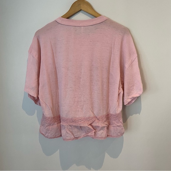 Nwt Free People Fall In Love Tee in Lilac Wine size Small - Picture 5 of 10